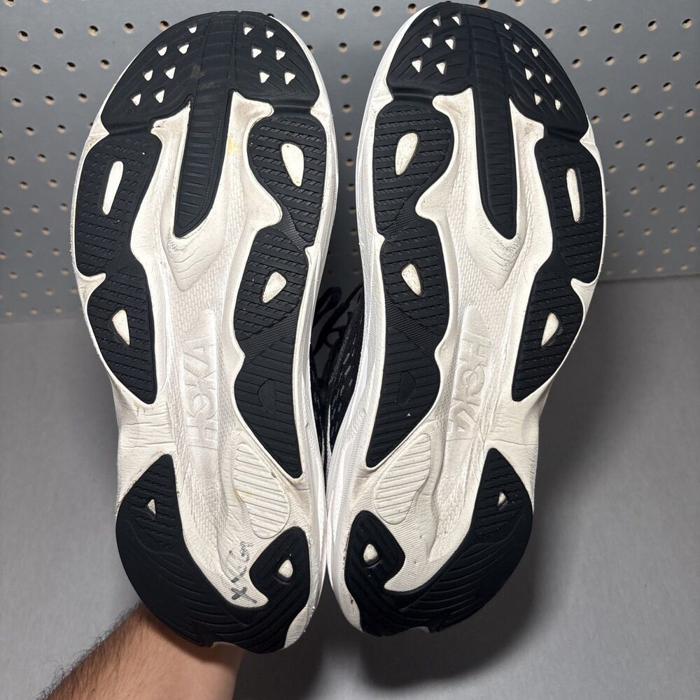 Hoka One One Skyflow Shoes Mens Sz 12 Black White Running Walking Athletic Gym - Picture 7 of 14